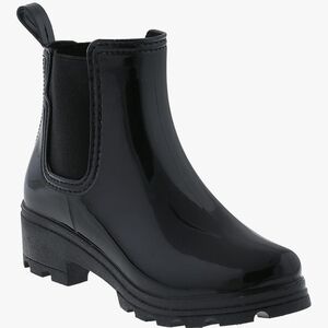 Capelli New York Chelsea shiny jelly rain boots In Black Womens Size 7